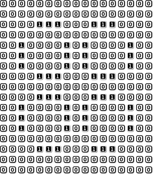 Bits 0 and 1 representing Conway's game of life.